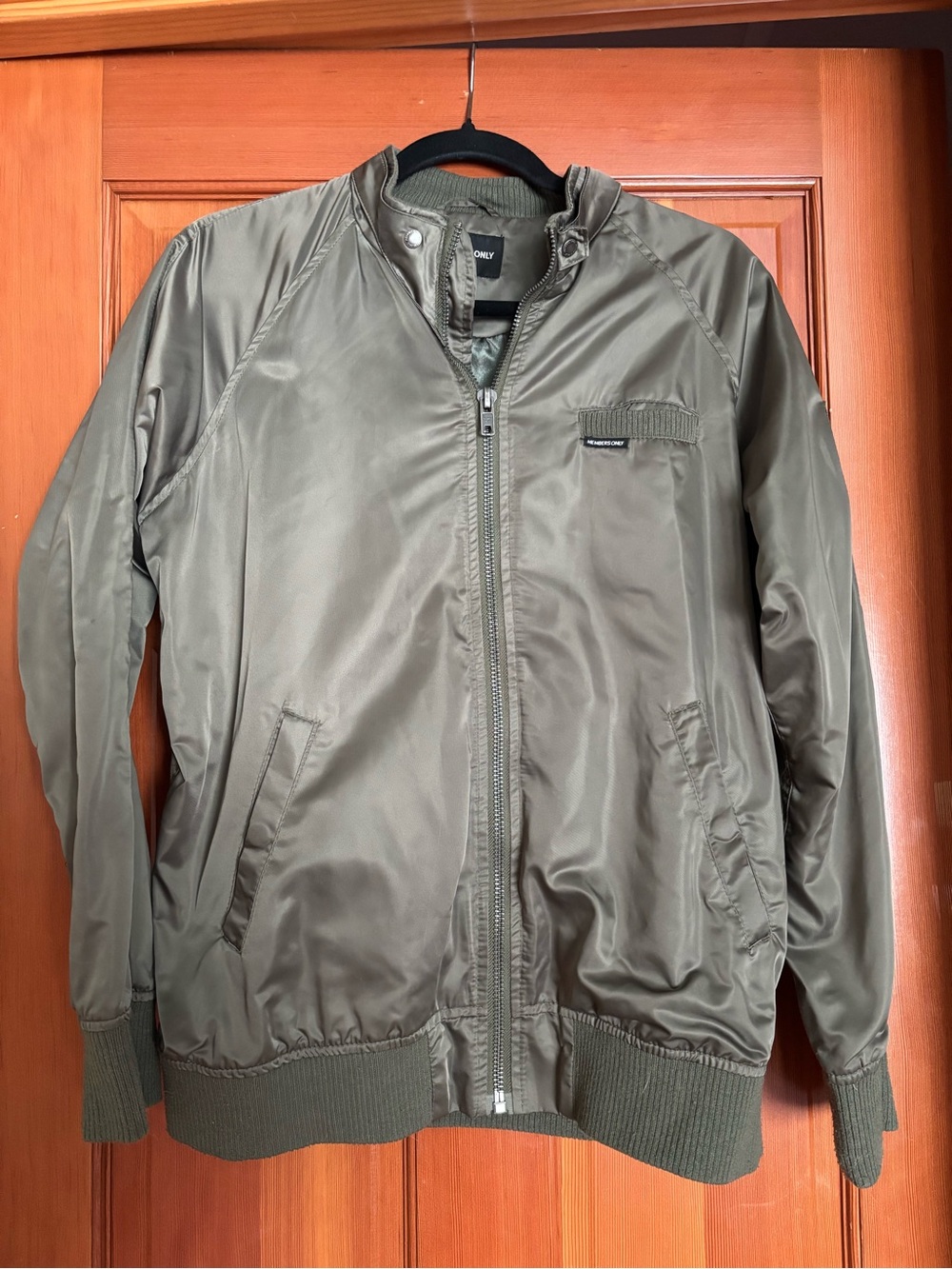 Members Only satin texture Bomber jacket